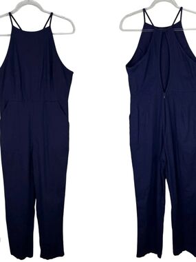 Urban Outfitters Navy Halter-Strap Jumpsuit